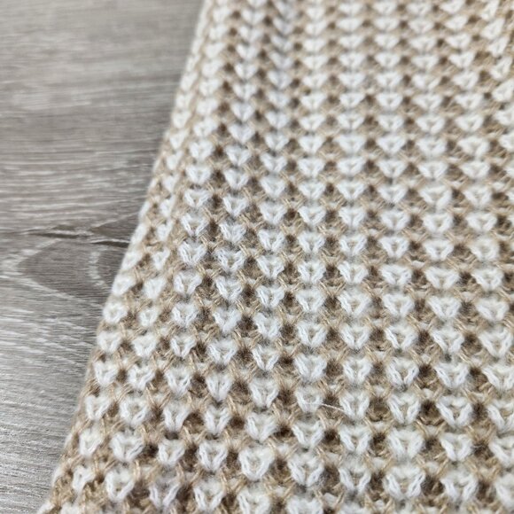 Fortune & Ivy White & Taupe Stripped Long Open Cardigan Women's Size L - Picture 10 of 15